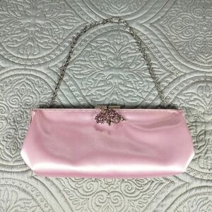 2/$30‎ Handmade Petal Pink Satin Womens Formal Womens Purse Handbag Whimsical